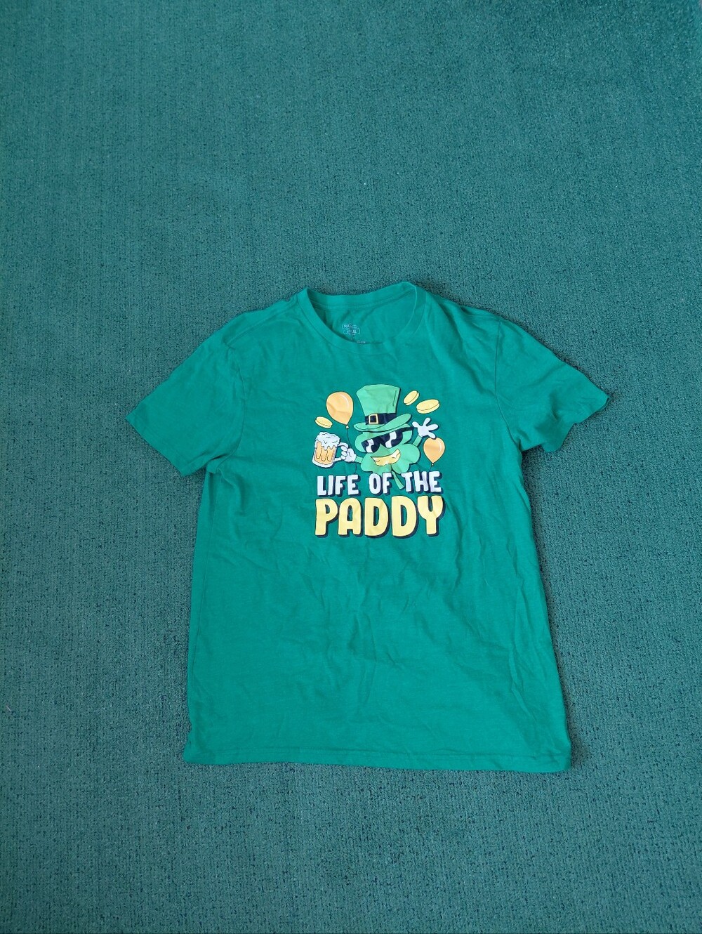 Life Of The Paddy Irish Funny Drinking Beer Green T Shirt Sz Medium